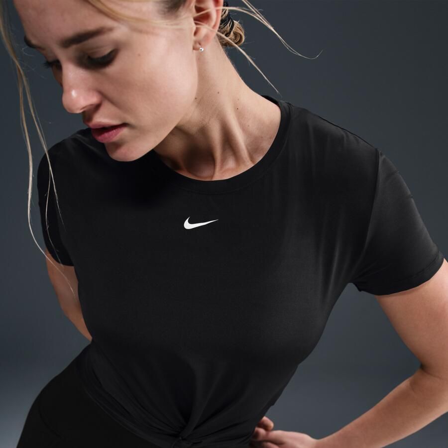 Nike One Classic Dri-FIT Twist damestop met korte mouwen Zwart - Foto 2