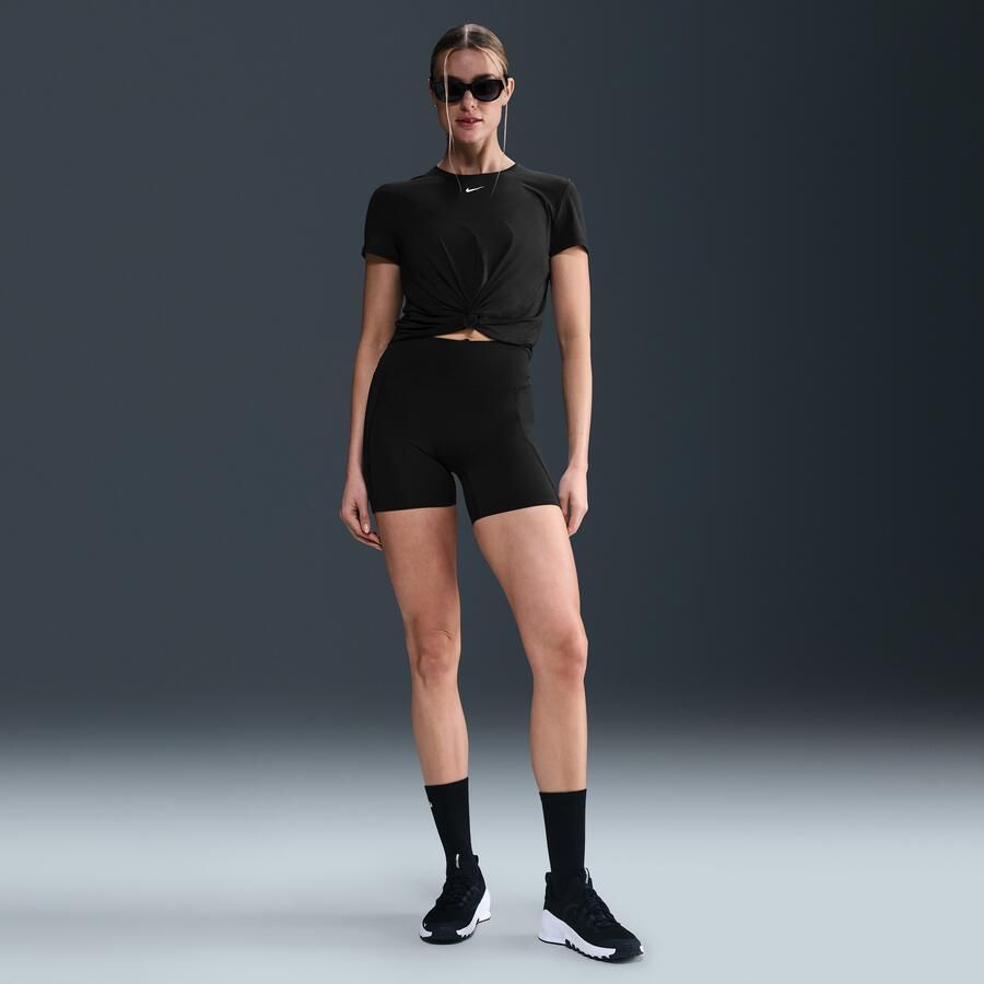 Nike One Classic Dri-FIT Twist damestop met korte mouwen Zwart - Foto 3