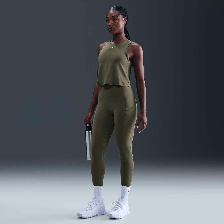 Nike One Classic korte tanktop met Dri-FIT voor dames Groen - Foto 3