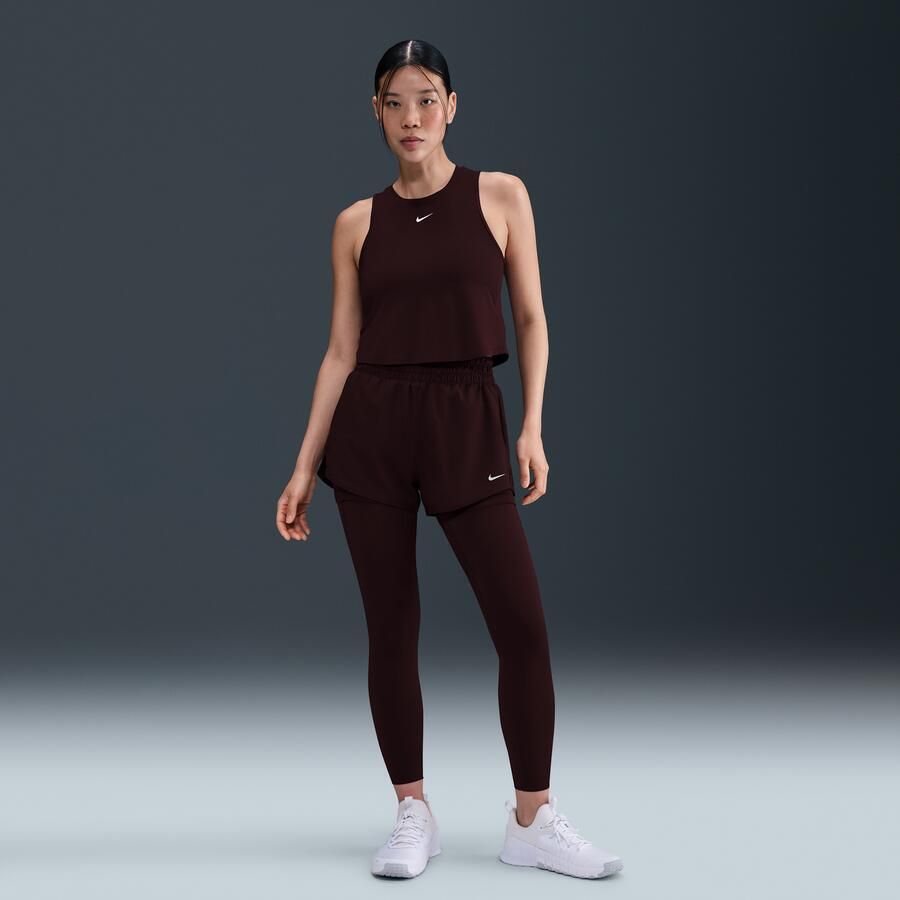Nike One Classic korte tanktop met Dri-FIT voor dames Rood - Foto 3