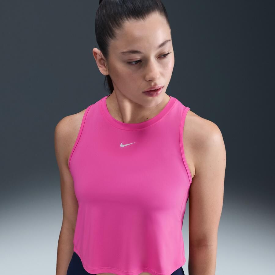 Nike One Classic korte tanktop met Dri-FIT voor dames Roze - Foto 4