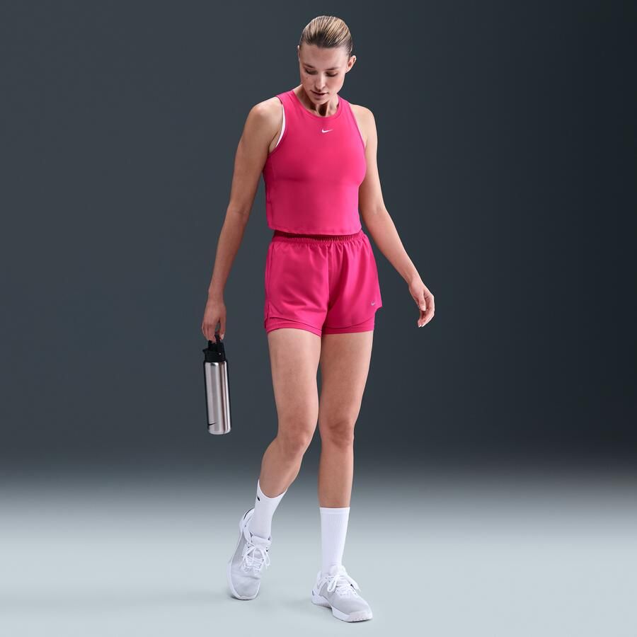 Nike One Classic korte tanktop met Dri-FIT voor dames Roze - Foto 3