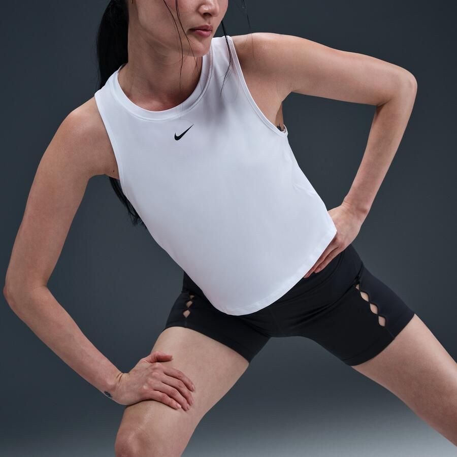 Nike One Classic korte tanktop met Dri-FIT voor dames Wit - Foto 2