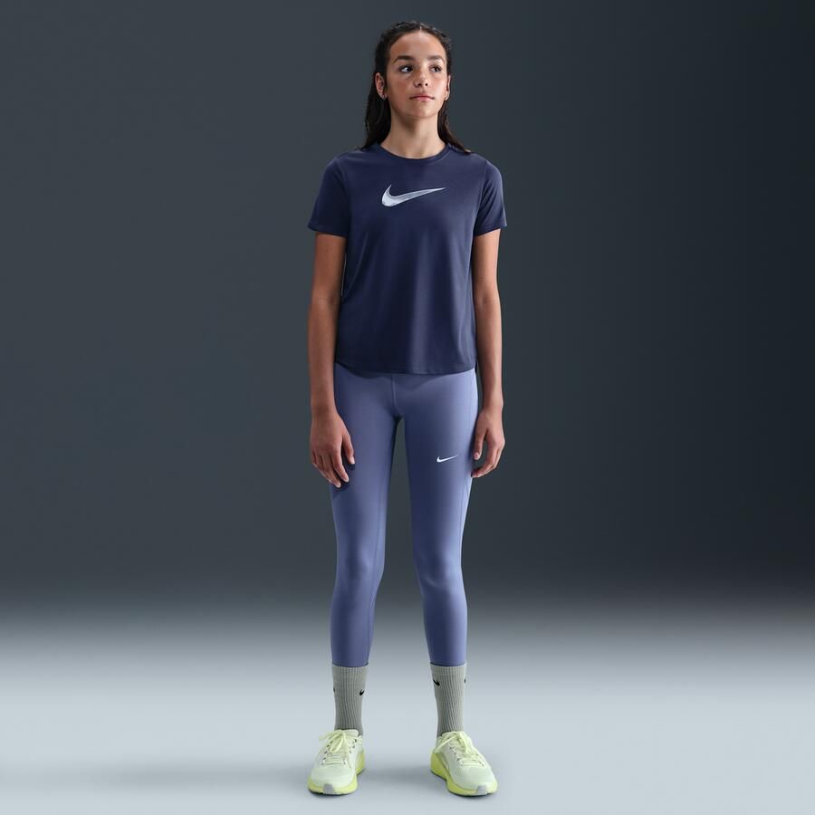 Nike One Classic meisjestop met korte mouwen Blauw - Foto 3