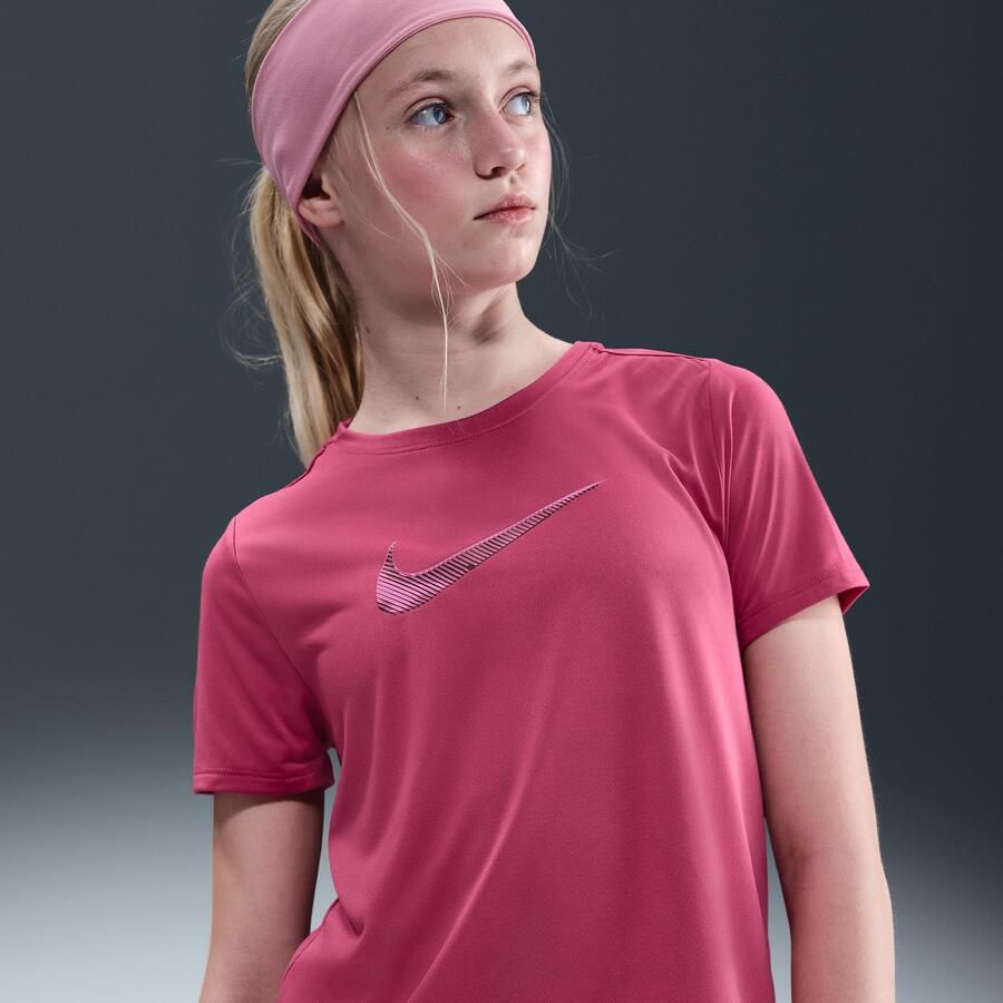 Nike One Classic meisjestop met korte mouwen Paars - Foto 4