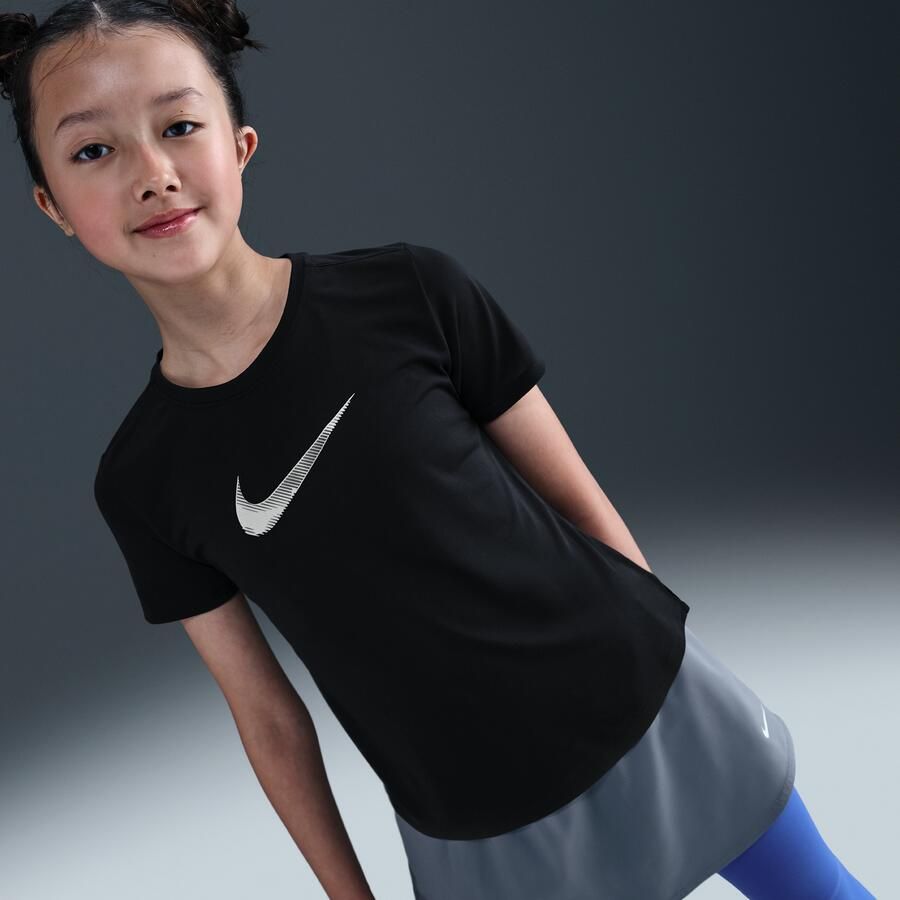 Nike One Classic meisjestop met korte mouwen Zwart - Foto 2