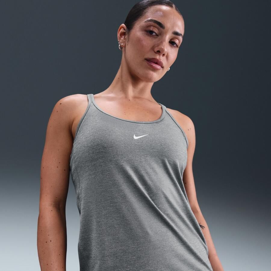 Nike One Classic tanktop met bandjes en Dri-FIT voor dames Grijs - Foto 4