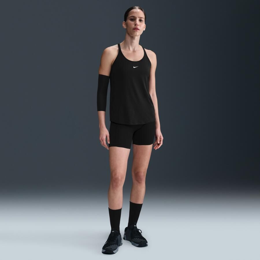 Nike One Classic tanktop met bandjes en Dri-FIT voor dames Zwart - Foto 3