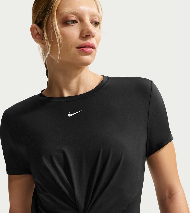 Nike One Classic Twist Dri-FIT damestop met korte mouwen Zwart - Foto 4