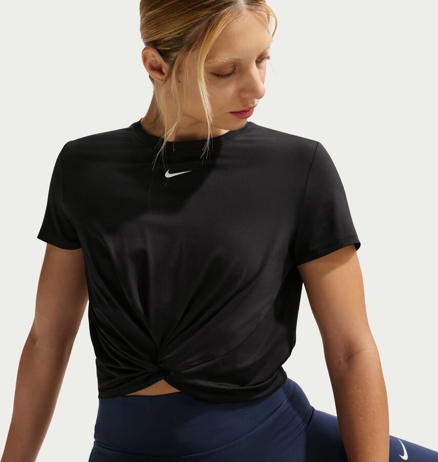 Nike One Classic Twist Dri-FIT damestop met korte mouwen Zwart - Foto 3