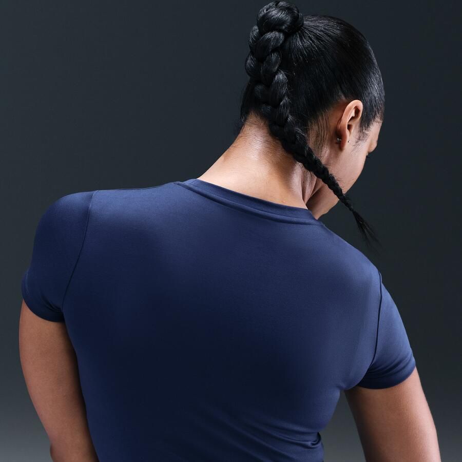 Nike One damestop met korte mouwen Blauw