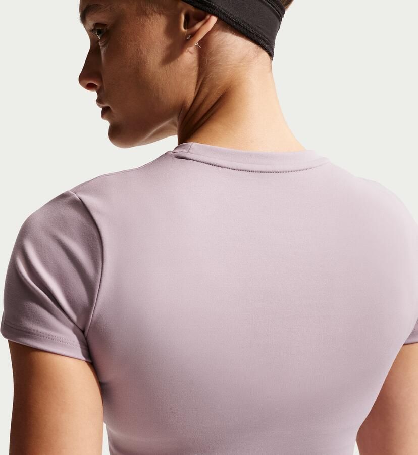 Nike One damestop met korte mouwen Grijs - Foto 3