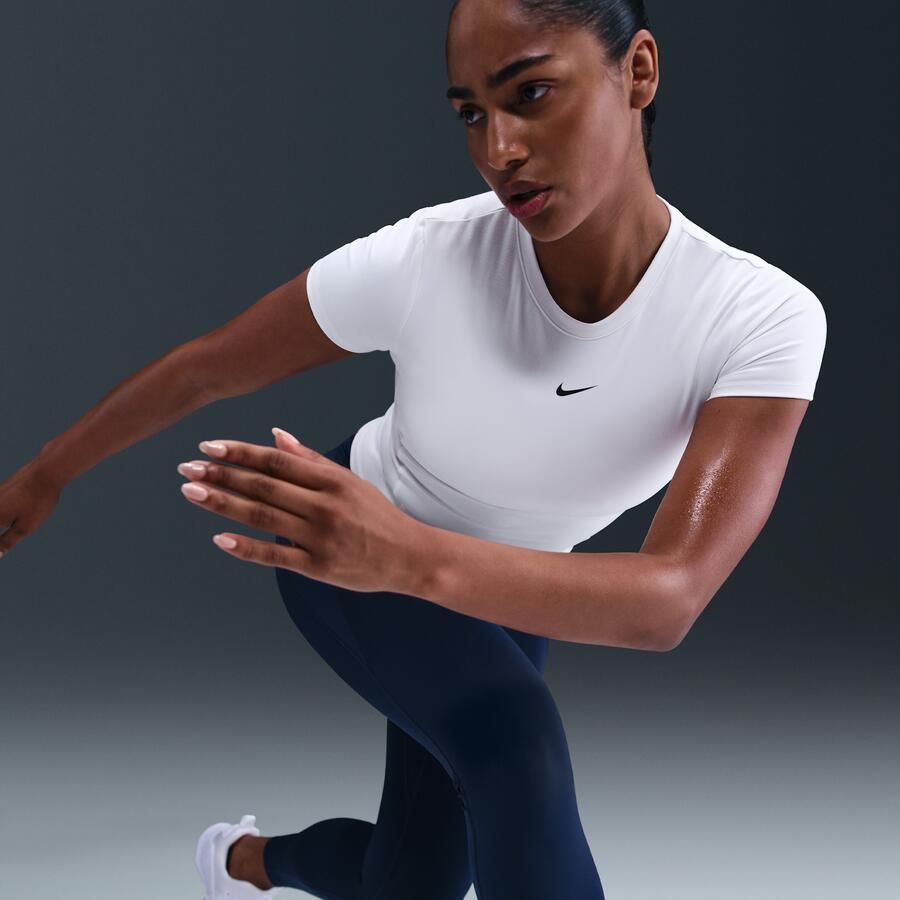 Nike One damestop met korte mouwen Wit - Foto 2