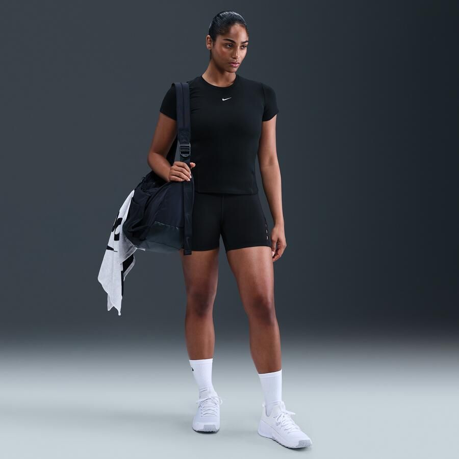 Nike One damestop met korte mouwen Zwart - Foto 3