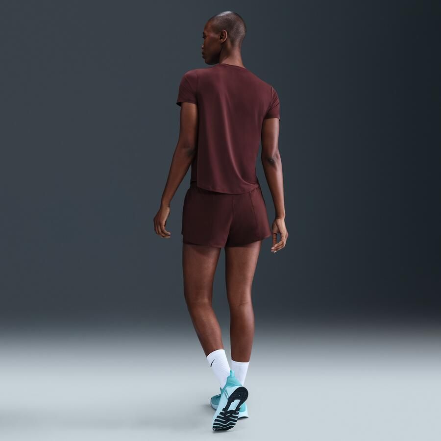 Nike One Dri-FIT 2-in-1 damesshorts met halfhoge taille (8 cm) Rood - Foto 3