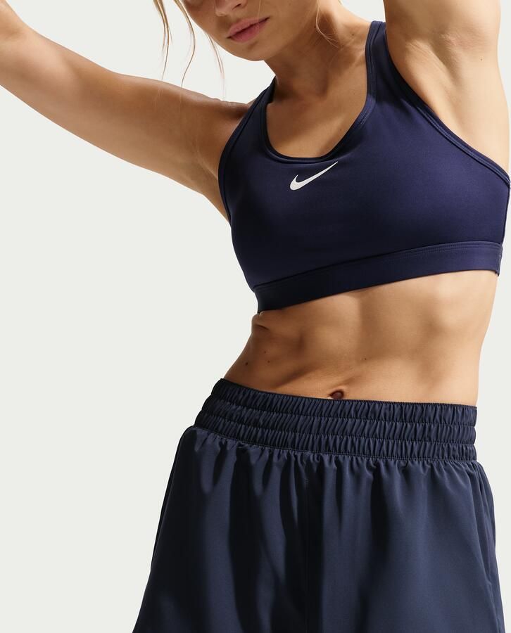 Nike One Dri-FIT 2-in-1 damesshorts met hoge taille (8 cm) Blauw - Foto 2