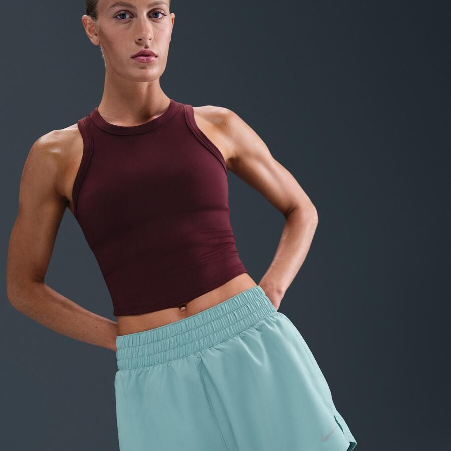 Nike One Dri-FIT 2-in-1 damesshorts met hoge taille (8 cm) Groen