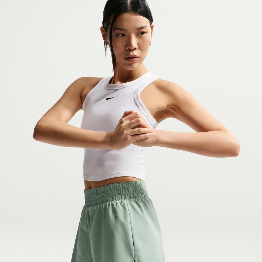 Nike One Dri-FIT 2-in-1 damesshorts met hoge taille (8 cm) Groen - Foto 4
