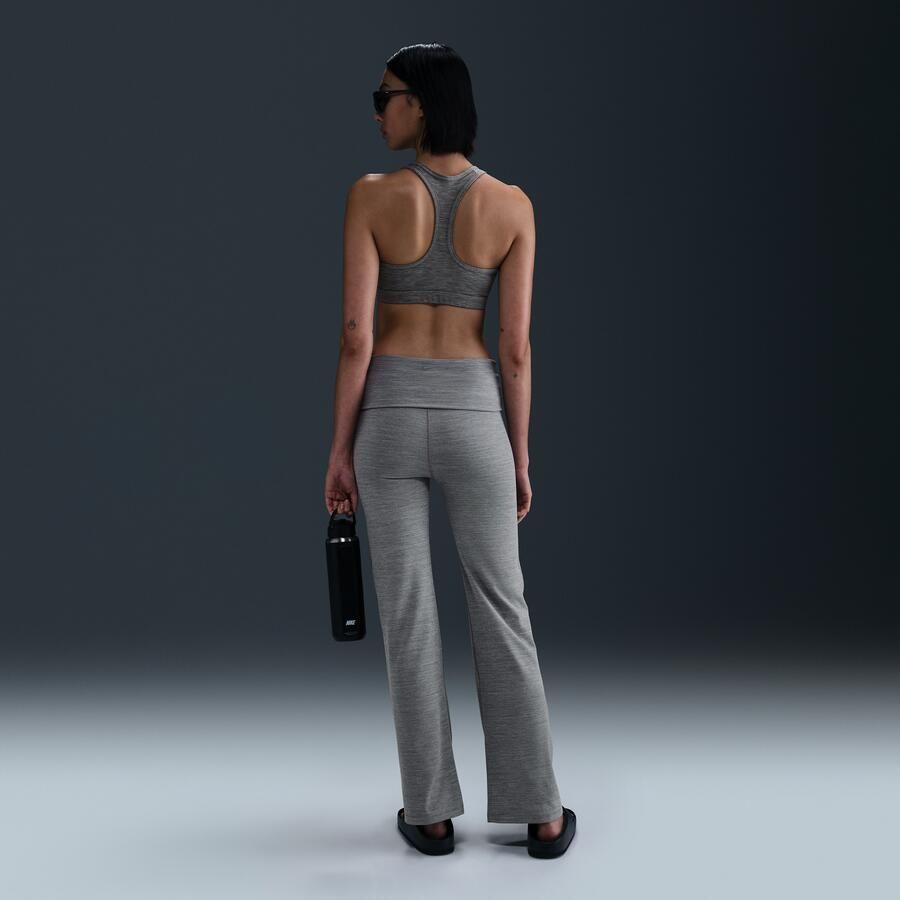Nike One Dri-FIT damesbroek met hoge omvouwbare taille Grijs - Foto 2