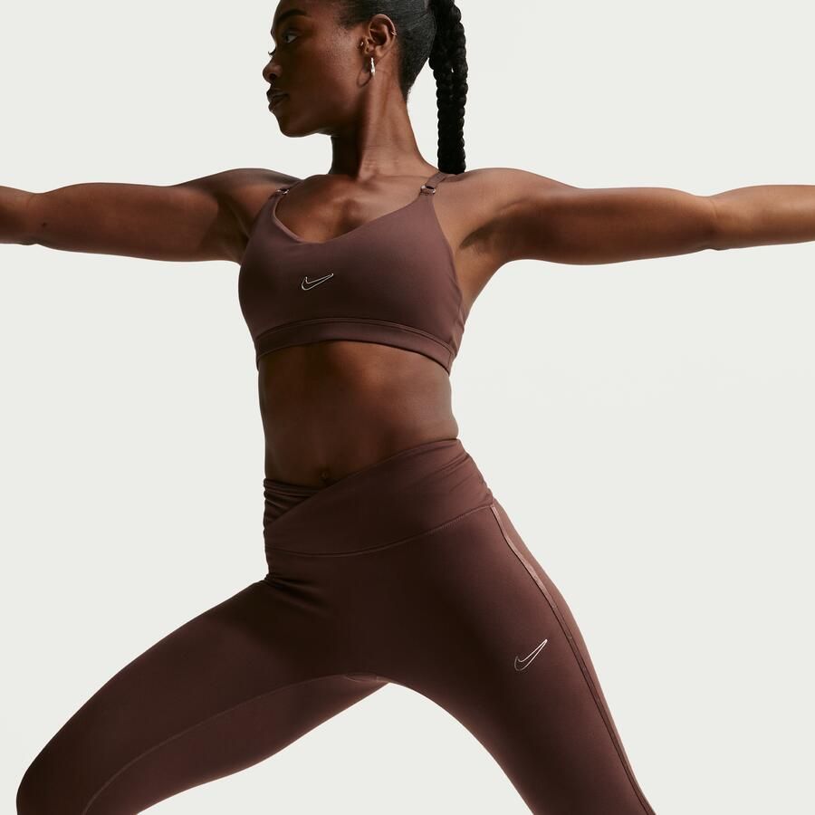 Nike One Dri-FIT dameslegging met hoge taille Bruin