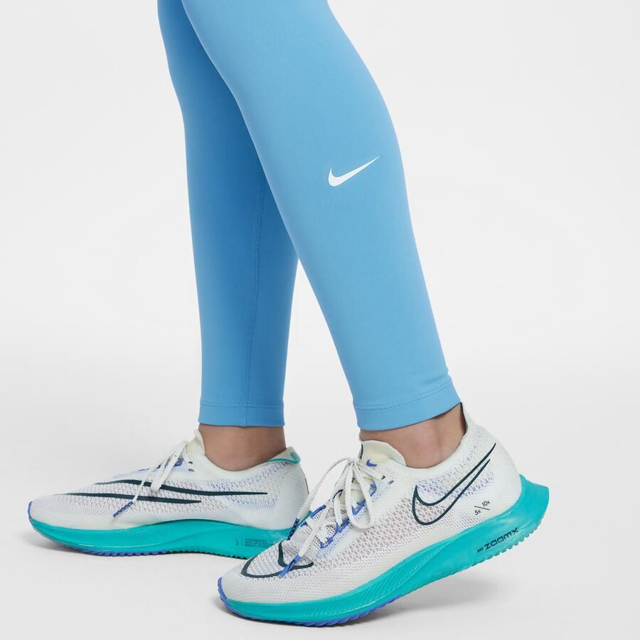 Nike One Dri-FIT legging met hoge taille voor meisjes Blauw - Foto 2