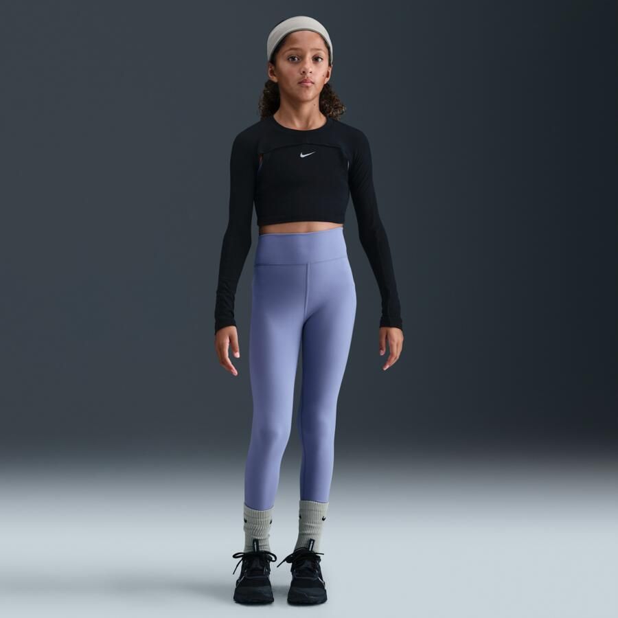 Nike One Dri-FIT legging met hoge taille voor meisjes Blauw - Foto 4