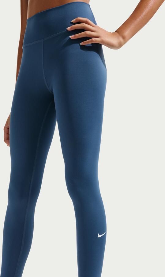 Nike One Dri-FIT legging met hoge taille voor meisjes Blauw - Foto 2