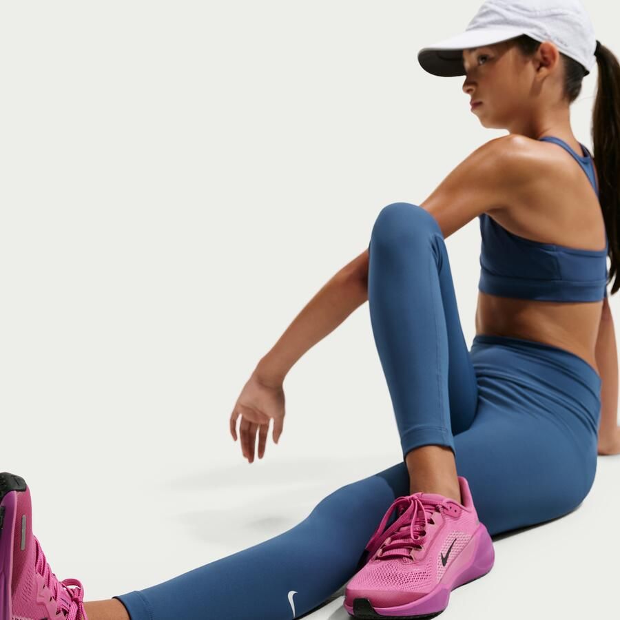 Nike One Dri-FIT legging met hoge taille voor meisjes Blauw