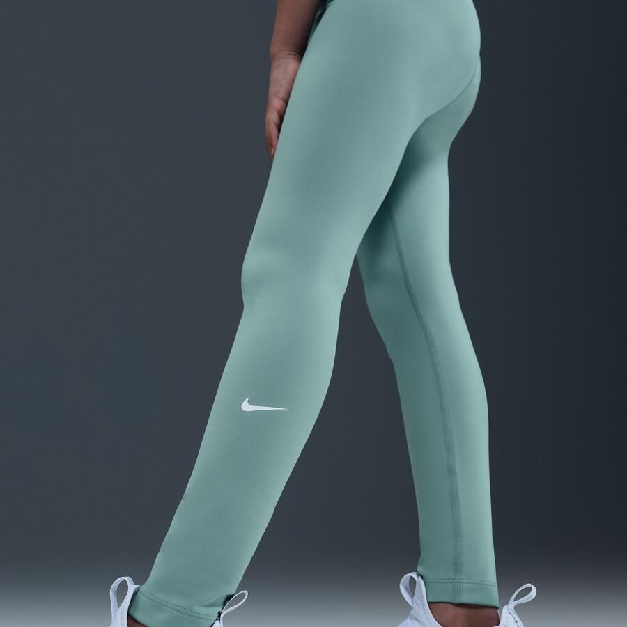 Nike One Dri-FIT legging met hoge taille voor meisjes Groen - Foto 2