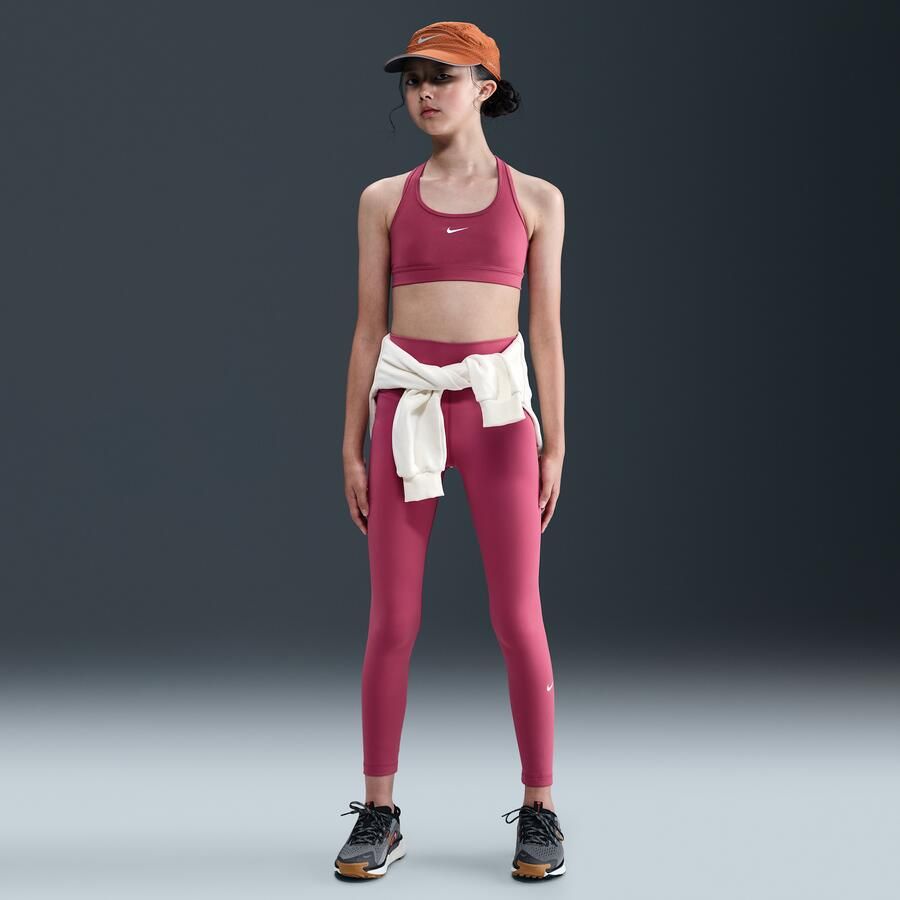Nike One Dri-FIT legging met hoge taille voor meisjes Paars - Foto 3