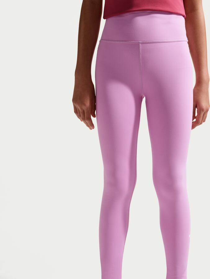 Nike One Dri-FIT legging met hoge taille voor meisjes Paars - Foto 2