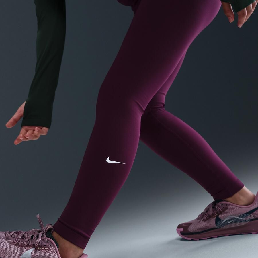 Nike One Dri-FIT legging met hoge taille voor meisjes Rood - Foto 2