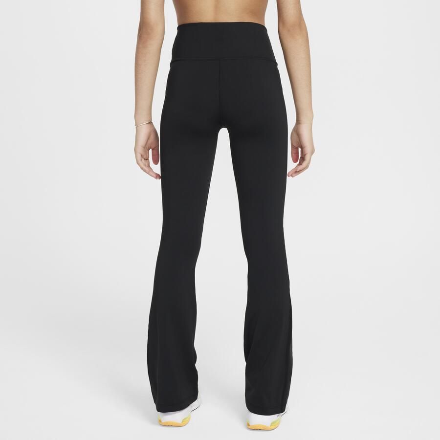 Nike One Dri-FIT legging met wijde pijpen voor meisjes Zwart