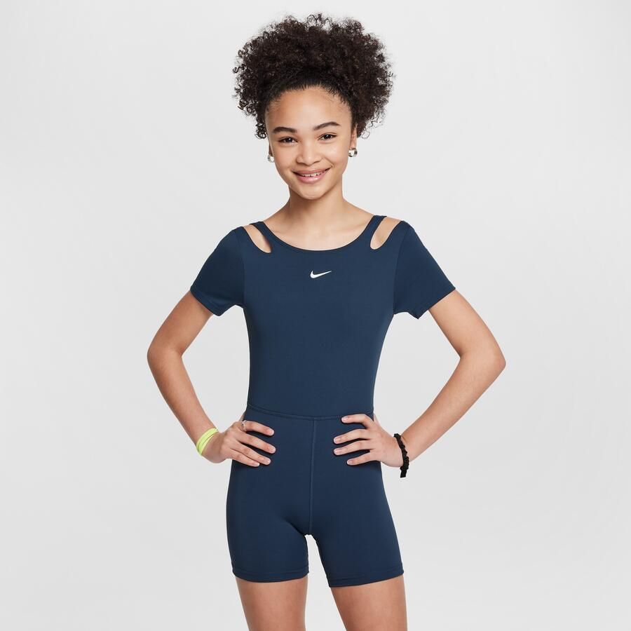 Nike One Dri-FIT unitard voor meisjes Blauw - Foto 4