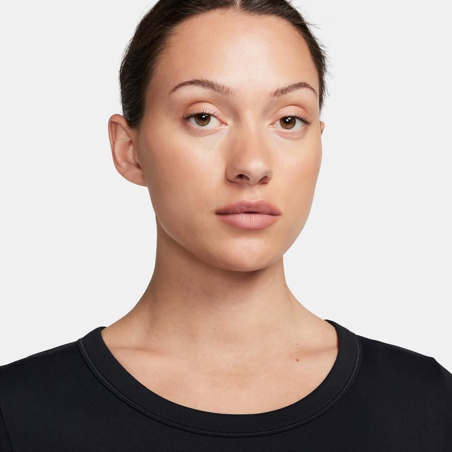 Nike One Fitted Dri-FIT croptop met korte mouwen voor dames Zwart - Foto 2