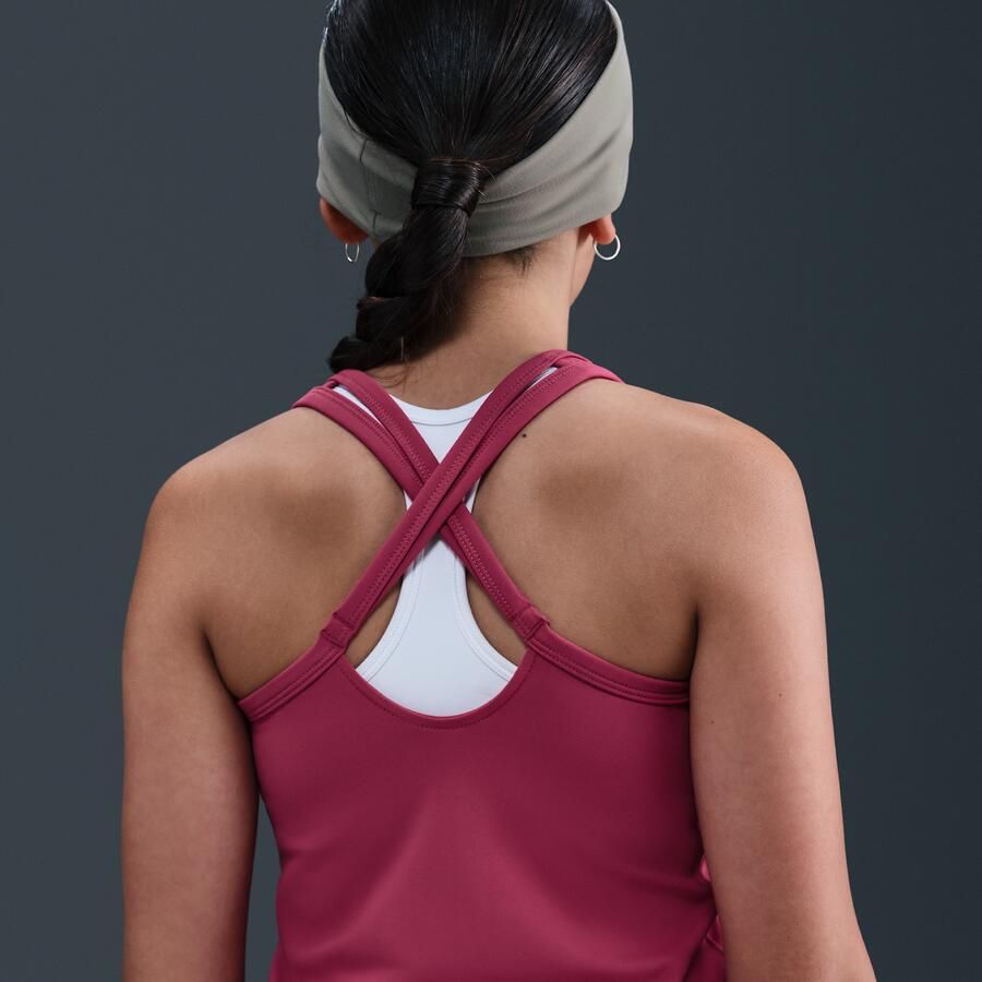 Nike One Fitted Dri-FIT tanktop voor meisjes Paars