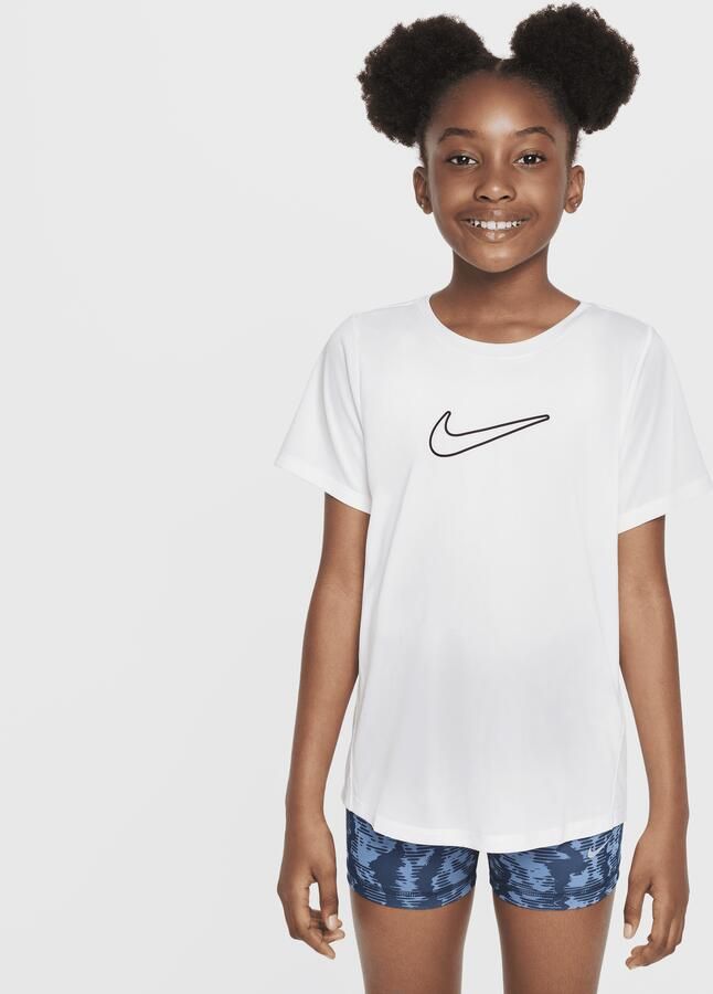 Nike One Fitted Dri-FIT top met korte mouwen voor Wit - Foto 2
