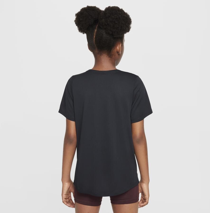 Nike One Fitted Dri-FIT top met korte mouwen voor Zwart - Foto 4