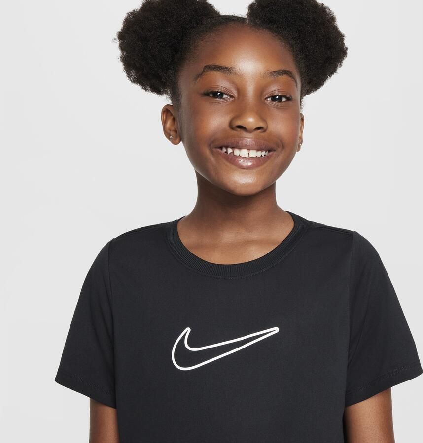 Nike One Fitted Dri-FIT top met korte mouwen voor Zwart - Foto 1