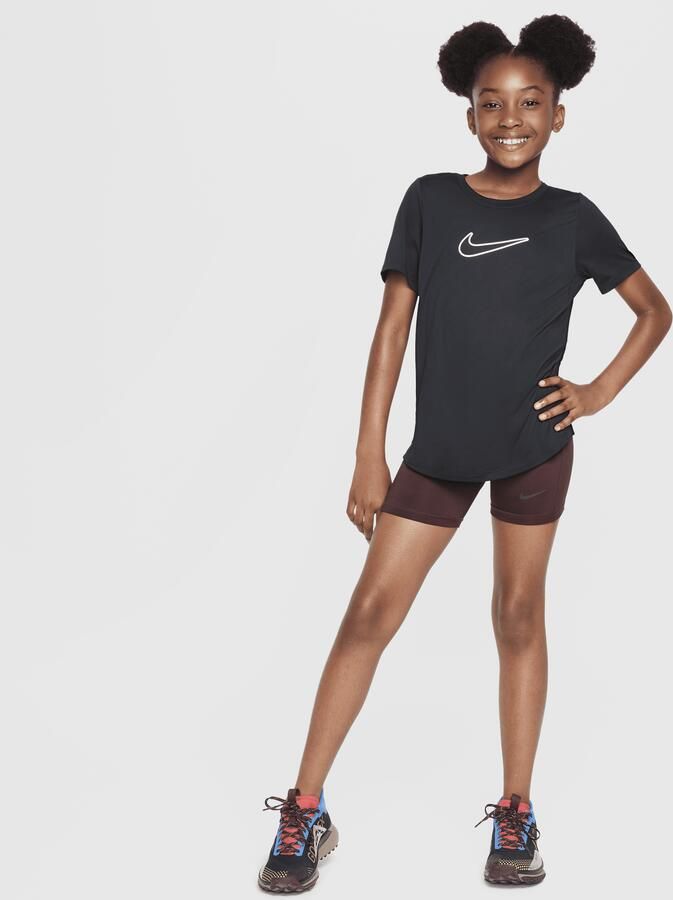 Nike One Fitted Dri-FIT top met korte mouwen voor Zwart - Foto 3