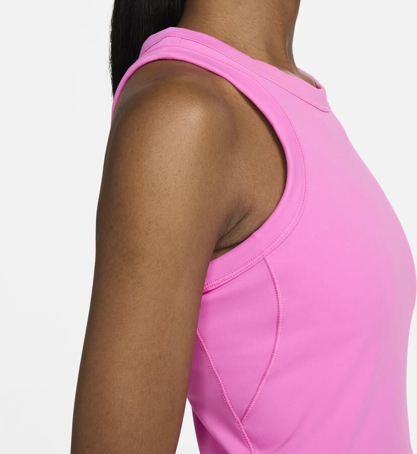 Nike One Fitted korte tanktop met Dri-FIT voor dames Rood - Foto 2