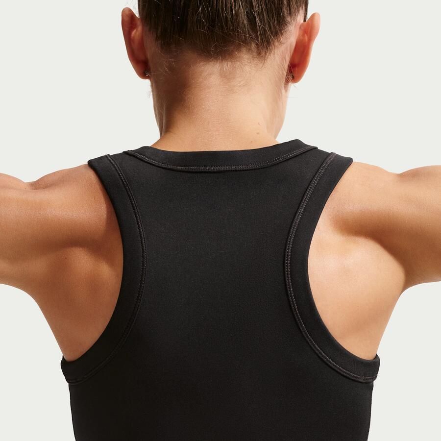 Nike One Fitted korte tanktop met Dri-FIT voor dames Zwart - Foto 2