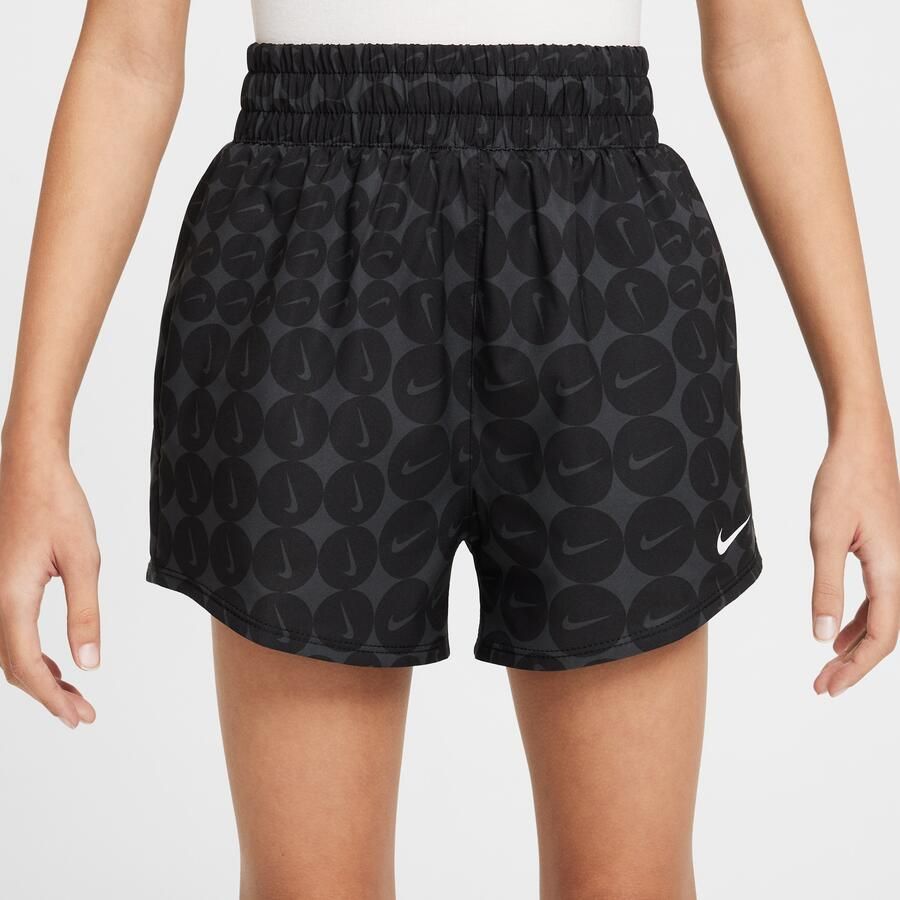 Nike One geweven trainingsshorts voor meisjes Zwart - Foto 4
