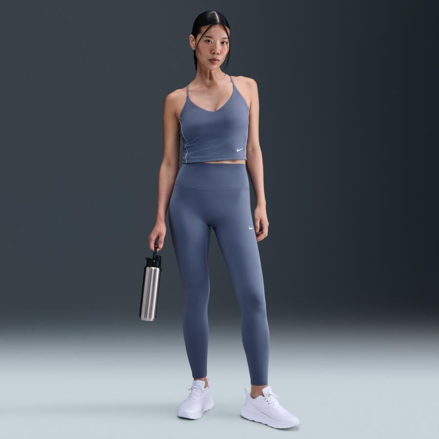 Nike One lange legging met hoge taille voor dames Blauw - Foto 4
