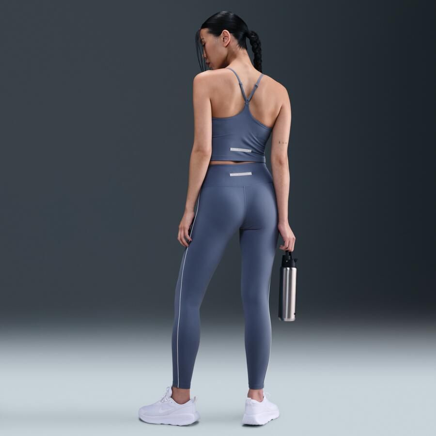 Nike One lange legging met hoge taille voor dames Blauw - Foto 3