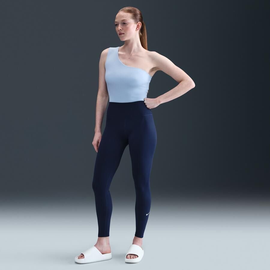 Nike One lange legging met hoge taille voor dames Blauw - Foto 4