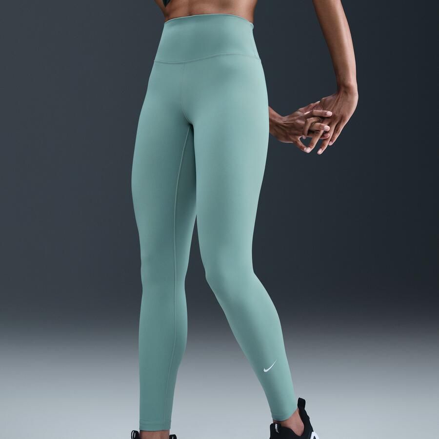 Nike One lange legging met hoge taille voor dames Groen