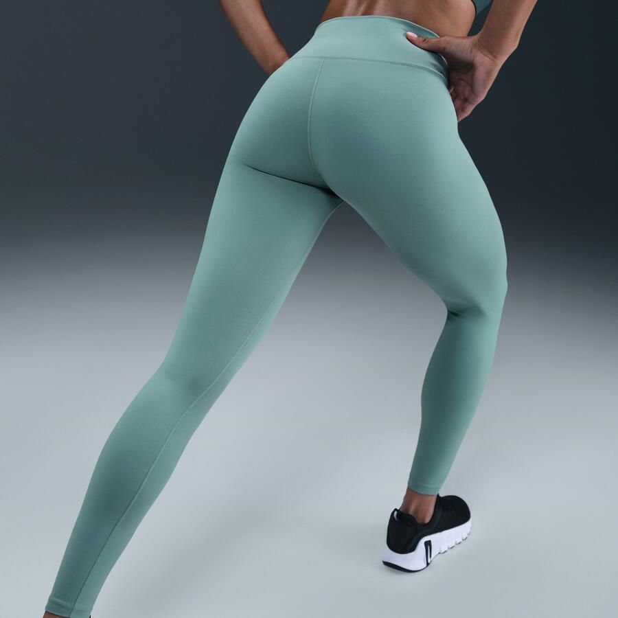 Nike One lange legging met hoge taille voor dames Groen - Foto 2