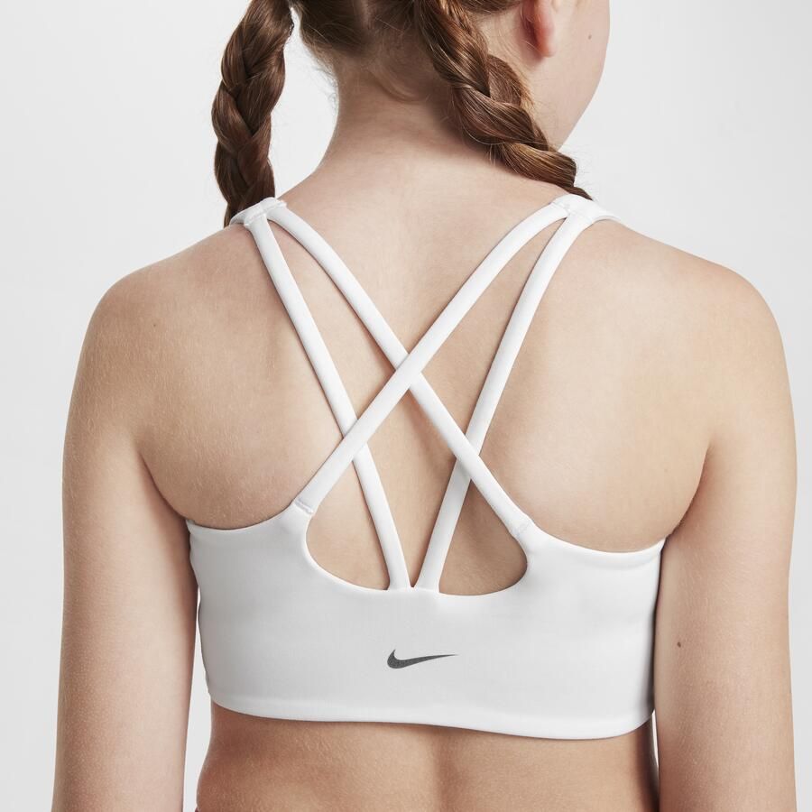 Nike One lange sport-bh voor meisjes Wit - Foto 2
