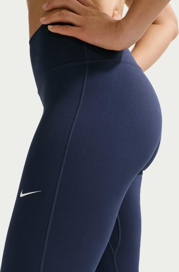 Nike One legging met hoge taille en wijde pijpen voor dames Blauw - Foto 3